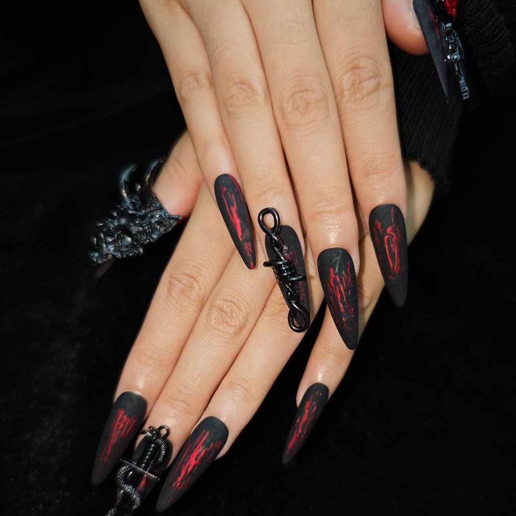 Dragon Thorn Handmade Press On Nails - Arcanus Nails