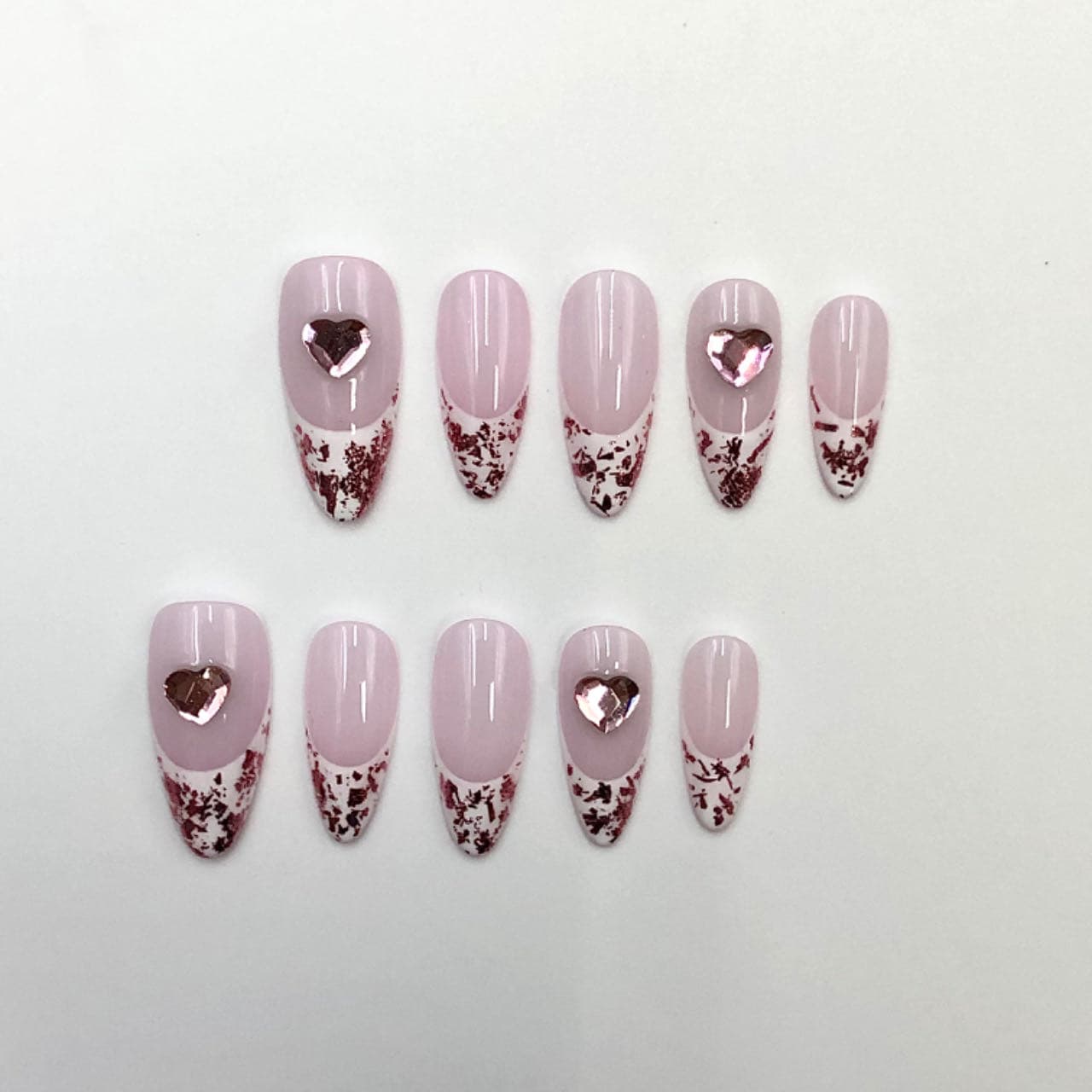 Rose Quartz Reverie Handmade Press On Nails - Arcanus Nails