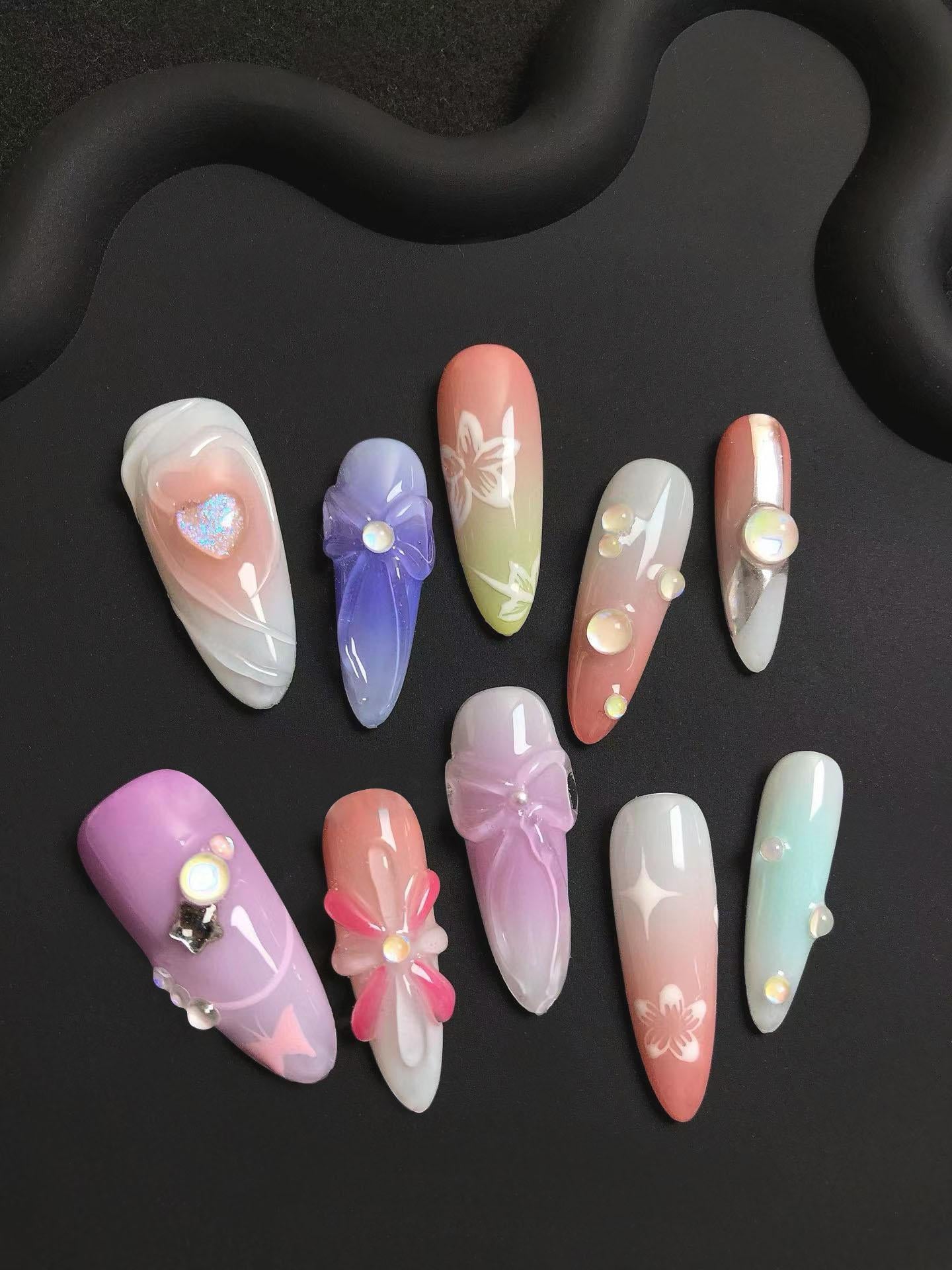 Celestial Hues Handmade Press On Nails - Arcanus Nails