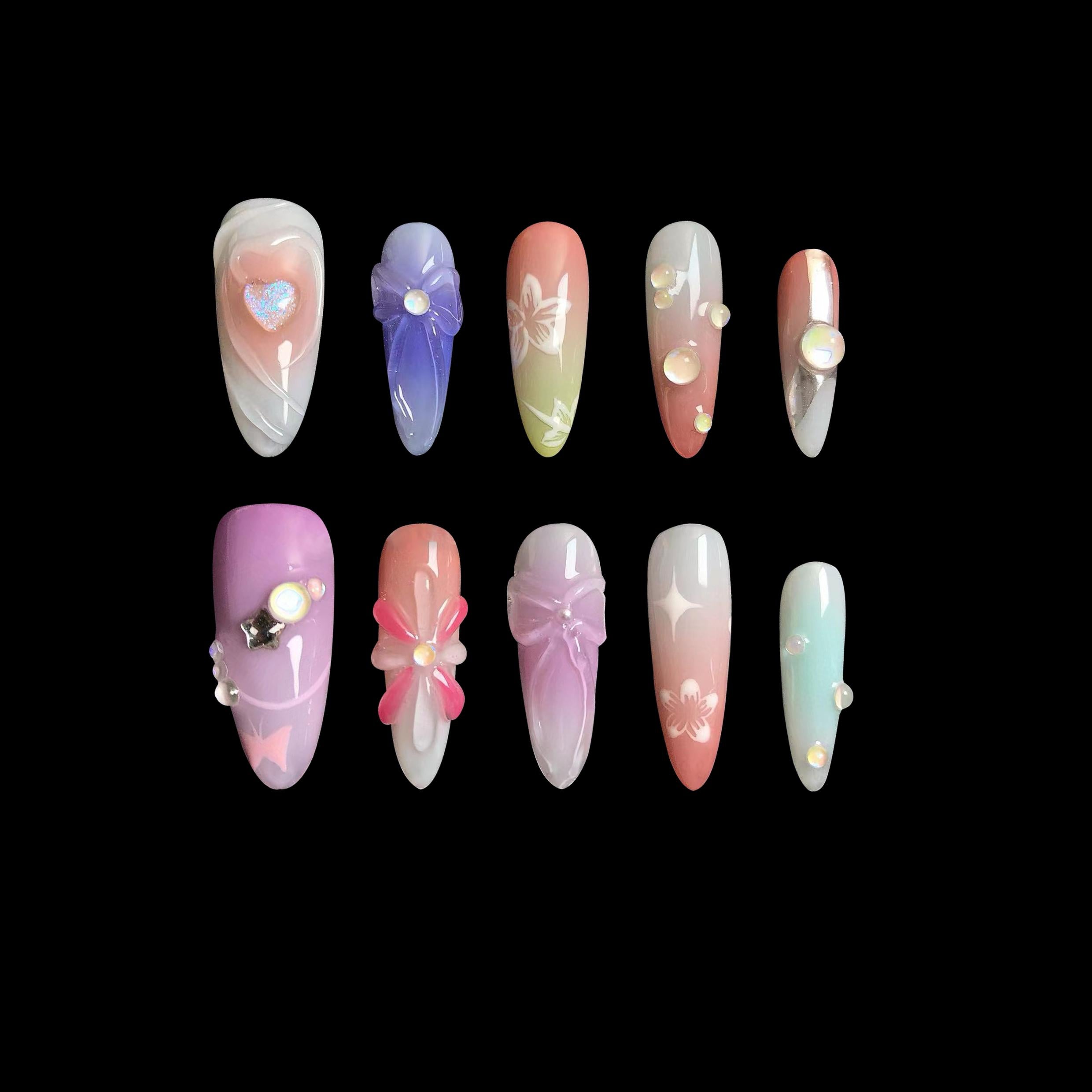 Celestial Hues Handmade Press On Nails - Arcanus Nails